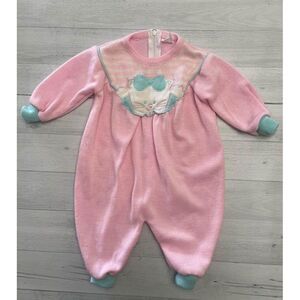 vintage baby girl cat one‎ piece romper